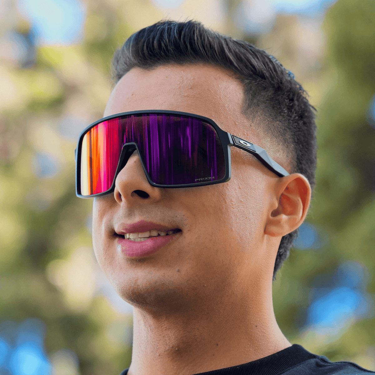 OAKLEY SUTRO NEGRA - VISOR ROJO