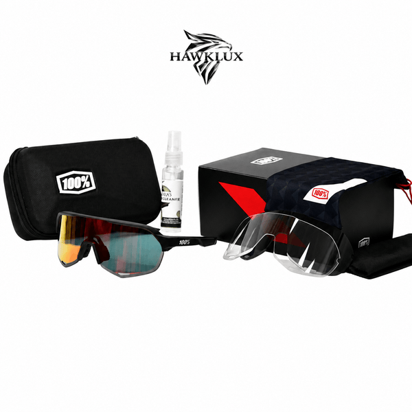 100% S2 NEGRA- VISOR ROJO