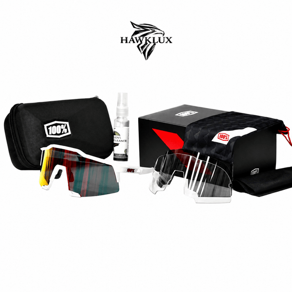 100% SPEEDCRAFT BLANCA - VISOR ROJO