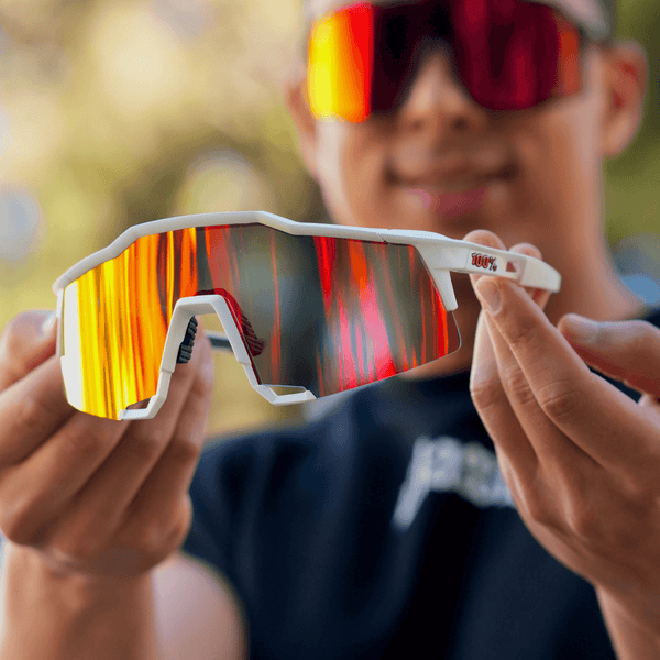 100% SPEEDCRAFT BLANCA - VISOR NARANJA