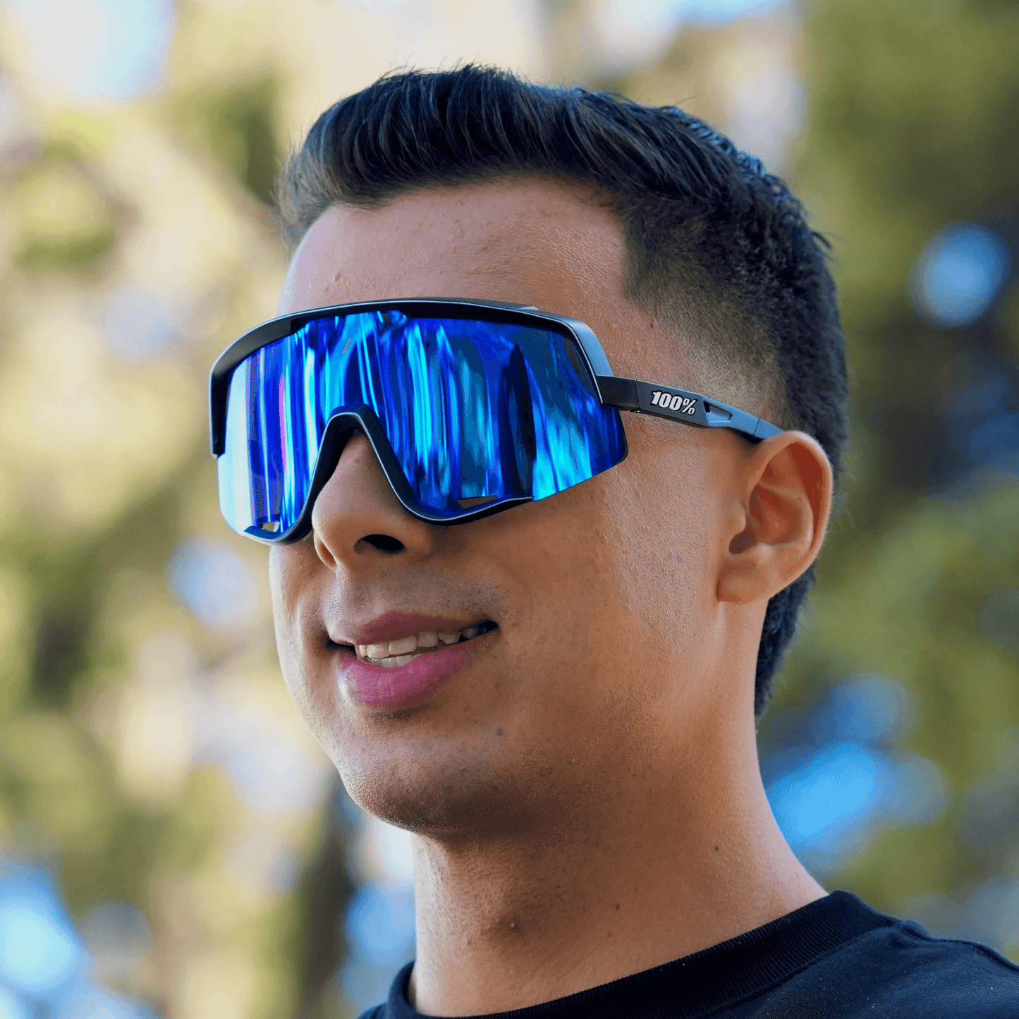 100% GLENDALE NEGRA - VISOR AZUL