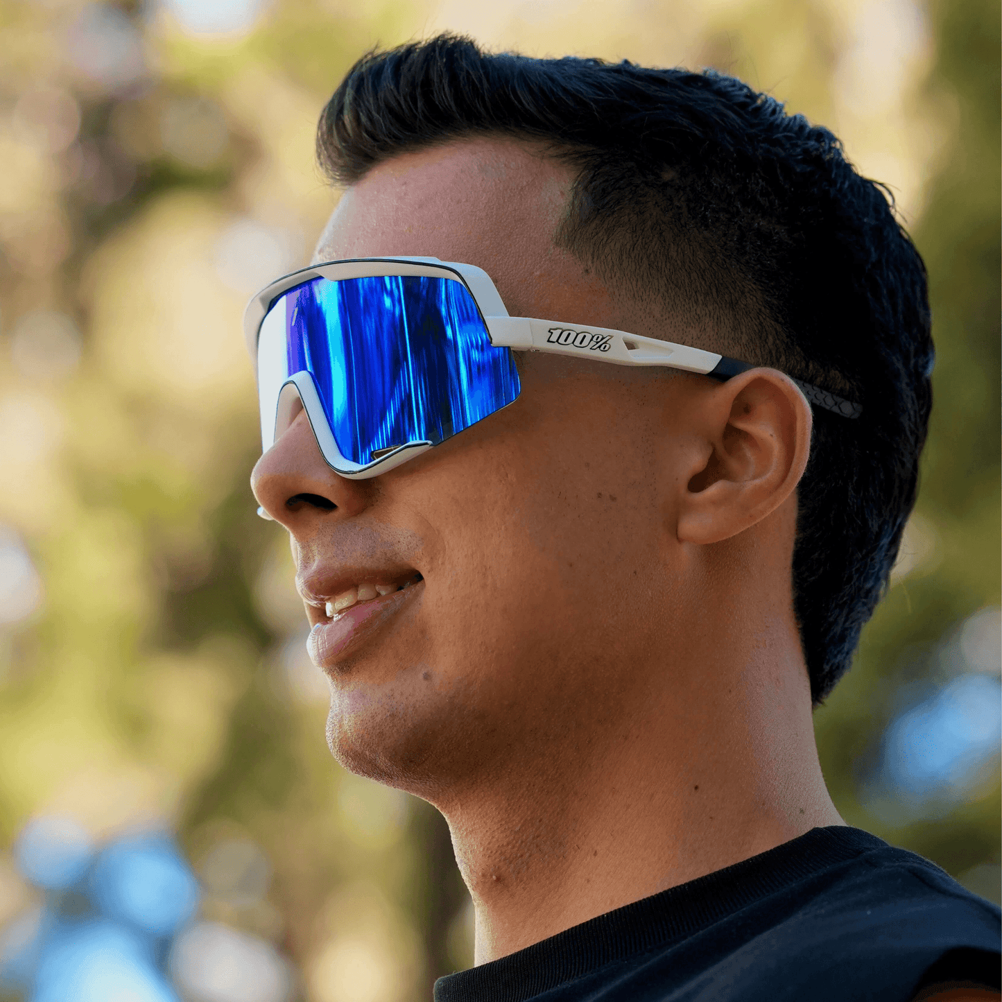100% GLENDALE BLANCA - VISOR AZUL
