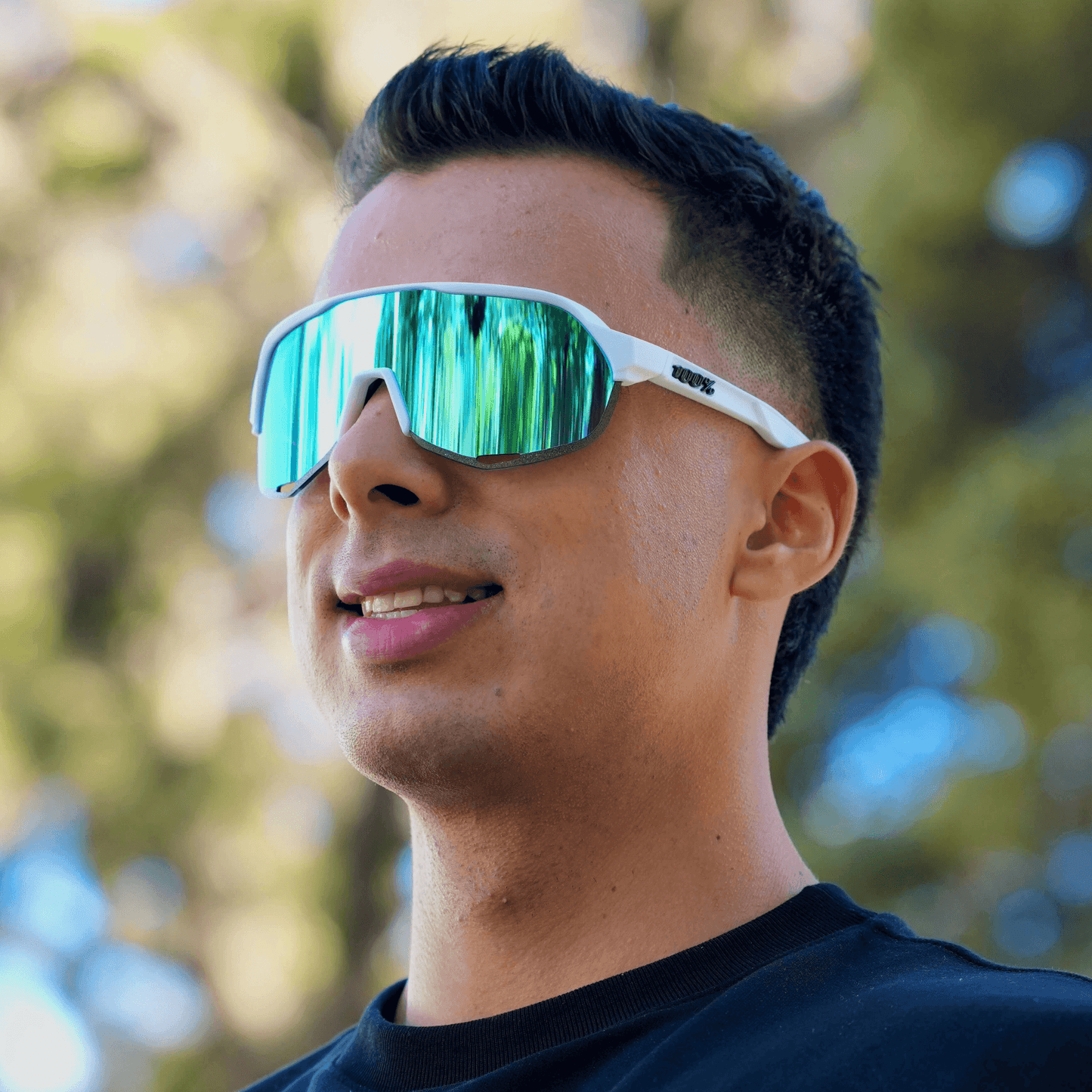 100% S2 BLANCA- VISOR AZUL AQUA