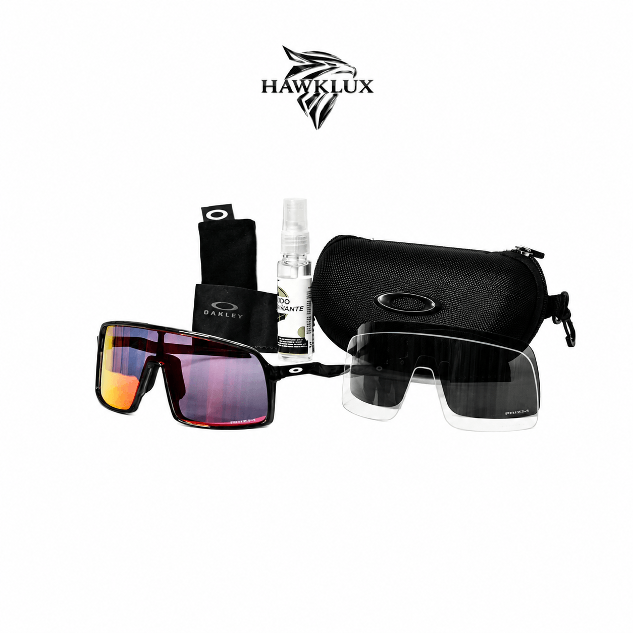 OAKLEY SUTRO NEGRA TRANSPARENTE - VISOR ROJO