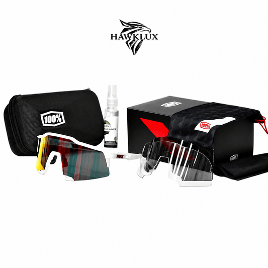 100% SPEEDCRAFT BLANCA - VISOR ROJO