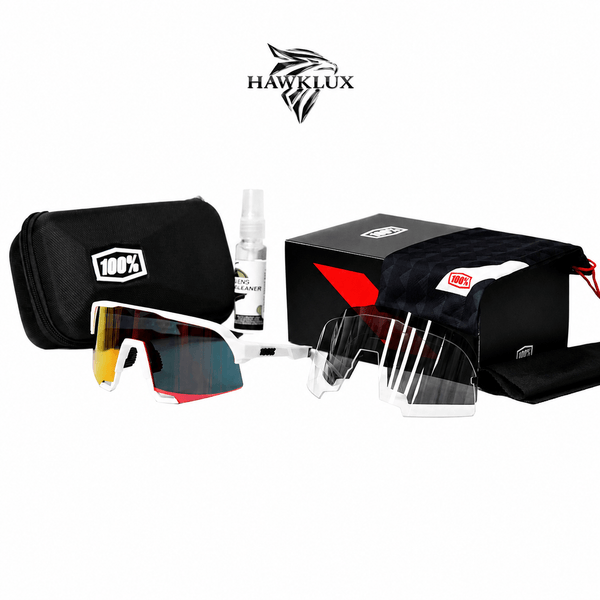 100% S3 BLANCA- VISOR ROJO