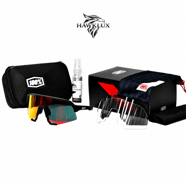 100% S3 NEGRA- VISOR ROJO