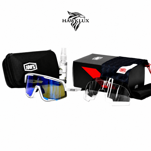 100% GLENDALE BLANCA - VISOR AZUL